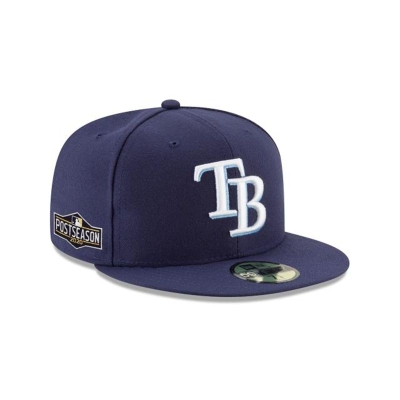 Tampa Bay Rays Gorra | New Era MLB Postseason Side Patch 59fifty Fitted Cap Mexico - Azules